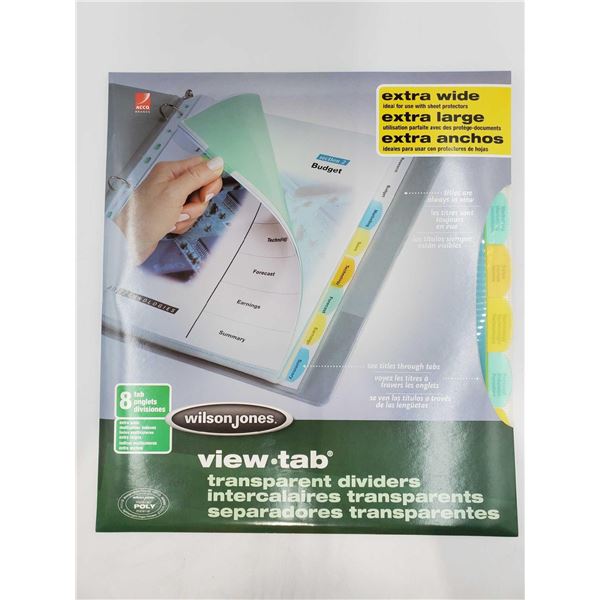 Wilson Jones Transparent Dividers-Extra Wide