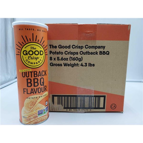 The Good Crisp Outback BBQ Flavour Potato Crisps (8 x 160g)