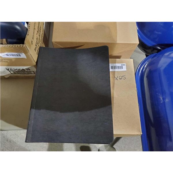 NEW Black Duotangs Lot of 25