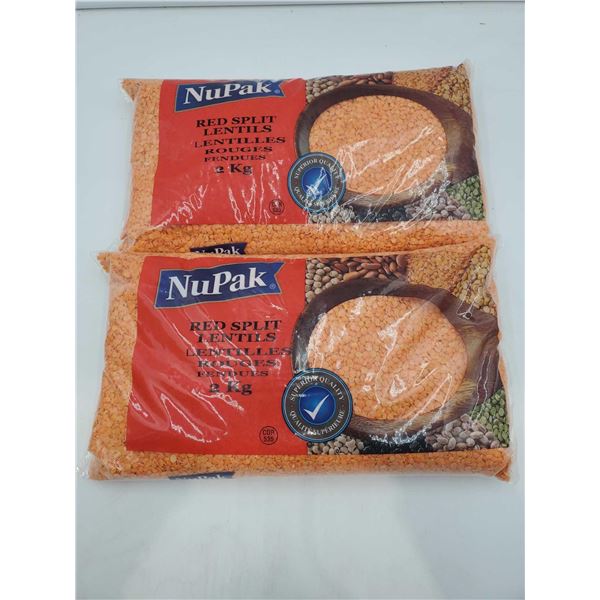 NuPak Split Red Lentils 2X 2Kg