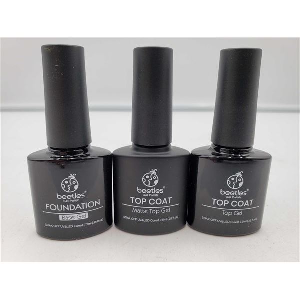 Beetles Gel Nail Polish Base Coat/Top Coat/Foundation Set TBM002