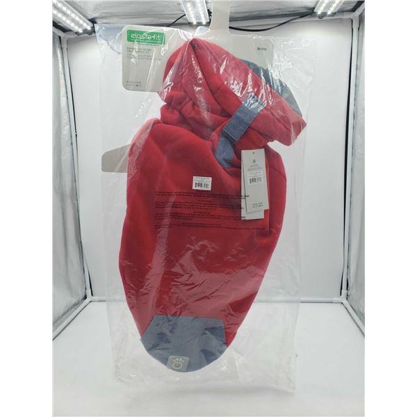NEW GF Pets Red Jersey Knit & Denim Hooded Sweater- Size 2XL