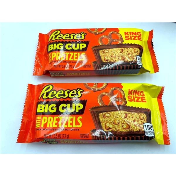 Reese Big Cups with Pretzel Lot of 2 x 73g King Size