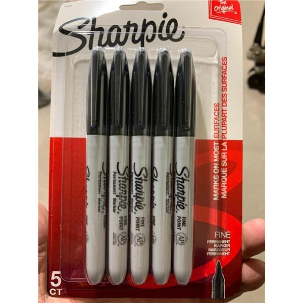 Sharpie 5 pack fine permanent markers