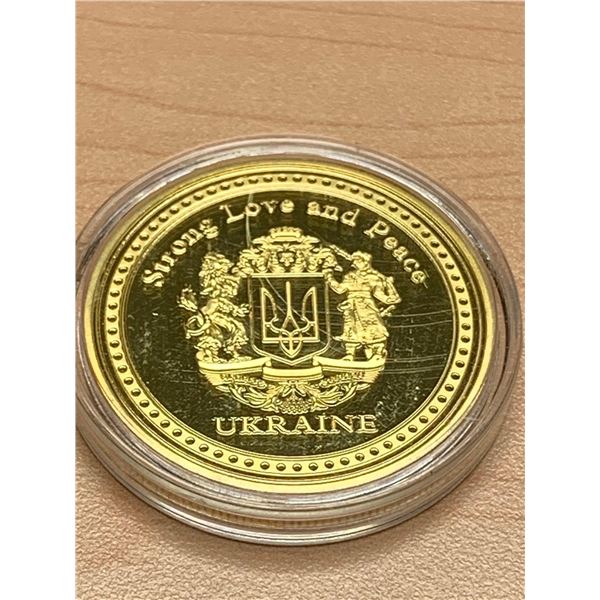 Ukraine Strong Love & Peace NEW cased commemorative Coin