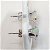 Image 4 : 10K White Gold Opal (Round 6X6Mm)(1ct) Earrings, Made in Canada, Suggested Retail Value $400