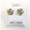 Image 2 : 10K Yellow Gold Peridot Earrings, Made in Canada, Suggested Retail Value $160