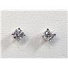Image 1 : 14K White Gold Diamonds(0.24Ct,I1-I3,F-G) Unisex Cast Stud Earrings (~weight 0.43g), Made in Canada,