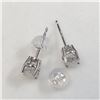 Image 3 : 14K White Gold Diamonds(0.72Ct,I2-I3,G-H) Lady'S Cast Stud Earrings (~weight 0.79g), Made in Canada,