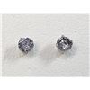 Image 1 : 14K White Gold Diamonds(0.38Ct,I1-I3,F-G) Unisex Cast Stud Earrings (~weight 0.46g), Made in Canada,