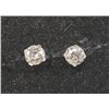 Image 2 : 14K White Gold Diamonds(0.38Ct,I1-I3,F-G) Unisex Cast Stud Earrings (~weight 0.46g), Made in Canada,