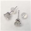 Image 2 : 10K White Gold Moissanites(1.65ct) Lady'S Cast Stud Earrings (~weight 0.76g), Made in Canada, Apprai