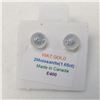 Image 4 : 10K White Gold Moissanites(1.65ct) Lady'S Cast Stud Earrings (~weight 0.76g), Made in Canada, Apprai
