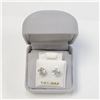 Image 6 : 10K White Gold Moissanites(1.65ct) Lady'S Cast Stud Earrings (~weight 0.76g), Made in Canada, Apprai