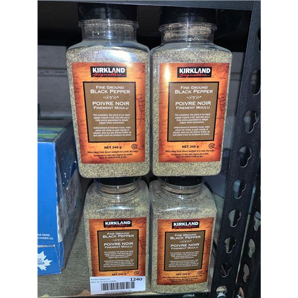 Kirkland Fine Ground Black Pepper (4 x 348g)