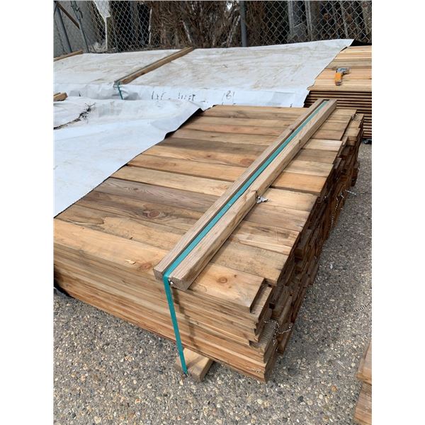 PALLET LOT OF 222 PIECES - 1 x 4 x 14 FT - western red Cedar S1S2E Fence Boards