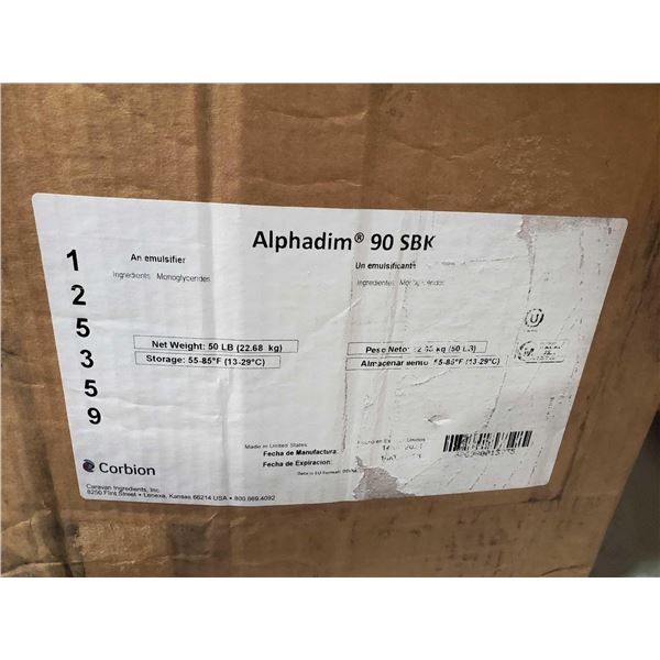 50 Lbs Box of Industrial Food Grade Emulsifier Alphadim 90 SBK-FG
