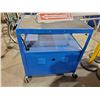 Image 7 : Uline Rolling Stock warehouse 4 Wheel Cart/Cabinet with lock and power bar like new