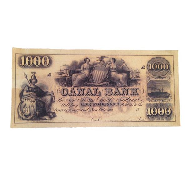 Django New Orleans Canal $1000 Bank Note Movie Props