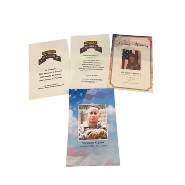 The Dog Fallen Soldiers Funeral Programs Movie Props