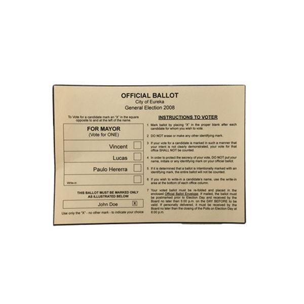 Eureka TV Election Ballot Prop