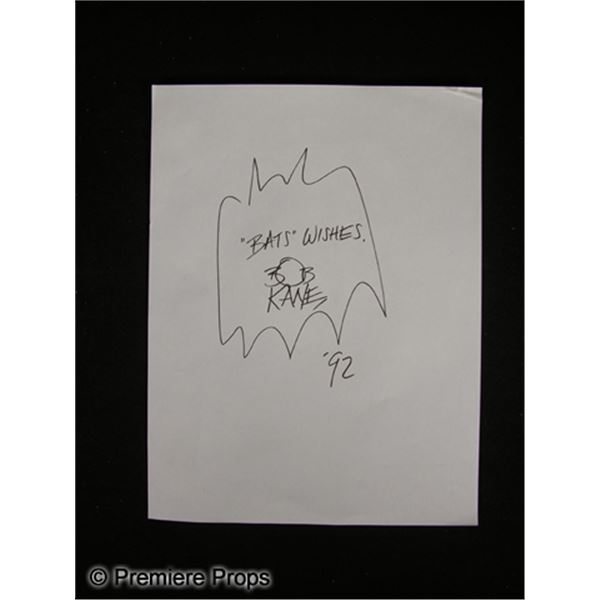 Bob Kane Signed Batman Drawing
