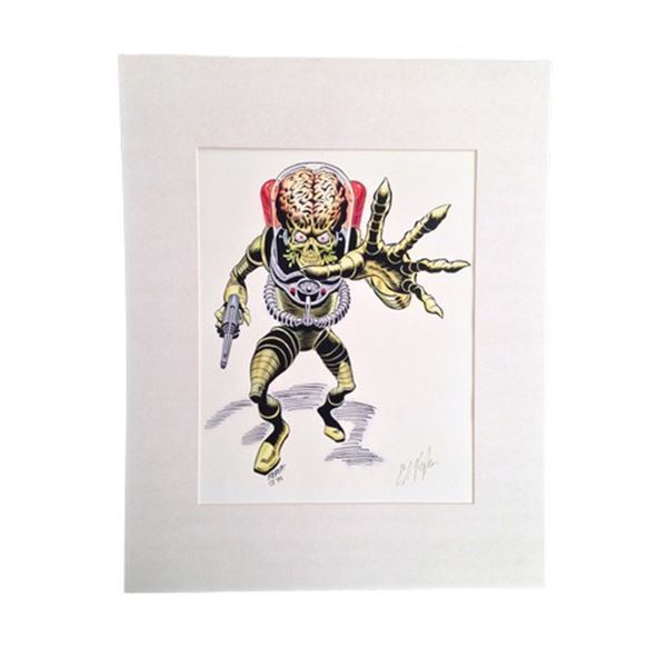Ed Repka autographed Mars Attack Artwork