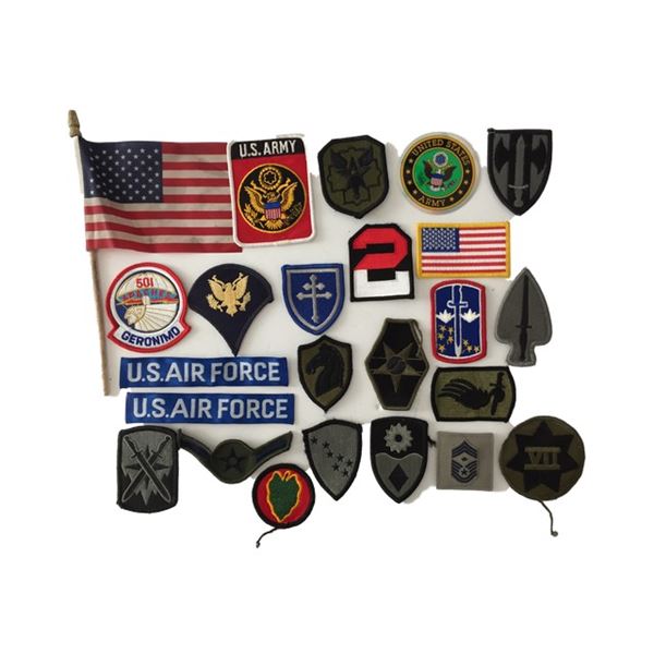 The Dog Lot of Military Patches Movie Props