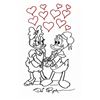Image 1 : Don Rosa (1951-) - Donald and Daisy duck drawing.