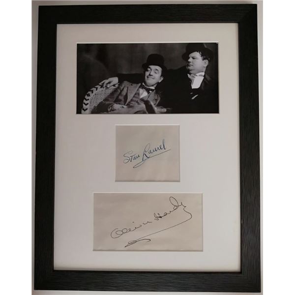 Laurel and Hardy autographs.