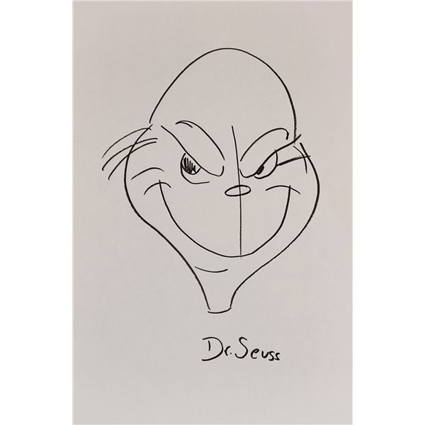 Theodor Seuss Geisel - Drawing of 'The Grinch'.