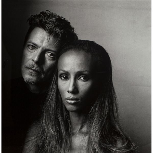Photographer: Irving Penn - David Bowie and Iman 1994.