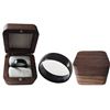 Image 1 : Gents black titanium ring size 10 with wooden box.