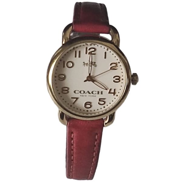 Coach New York Ladies cream dial watch.