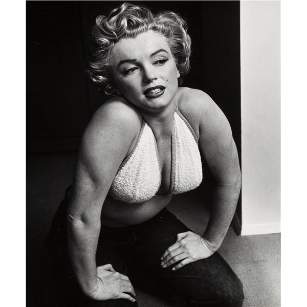 Photographer: Philippe Halsman signed Marilyn Monroe - Life magazine photo.