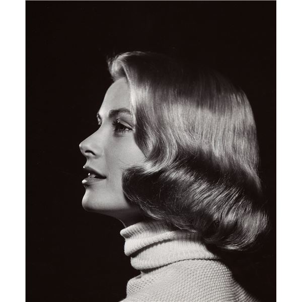 Philippe Halsman signed Grace Kelly photograph.