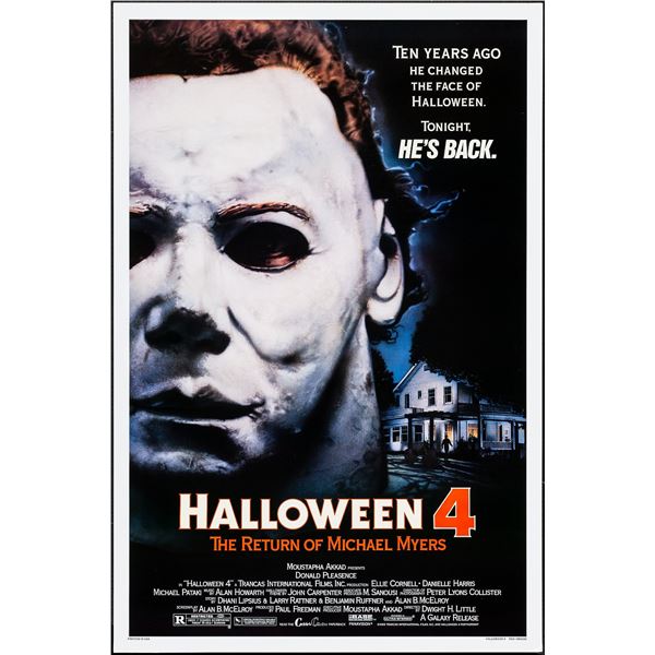 Halloween 4: The Return of Michael Myers promo poster.