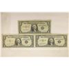 Image 1 : 3-US STAR NOTE $1 SILVER CERTIFICATES BLUE SEALS