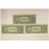 Image 2 : 3-US STAR NOTE $1 SILVER CERTIFICATES BLUE SEALS