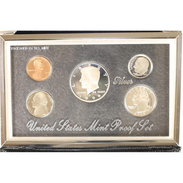 1998 US SILVER PREMIER PROOF SET (WITH BOX)
