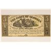 Image 1 : 1864 THE STATE OF GEORGIA $5 OBSOLETE BANK NOTE
