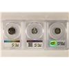 Image 2 : 3-PCGS GRADED COINS 1963 JEFFERSON NICKEL