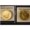 Image 2 : 2-GOLD PLATED CIVIL WAR THEMED KENNEDY HALVES
