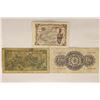 Image 2 : 3-BANK OF SPAIN NOTES: 1945-1 PESETA, 1943-5