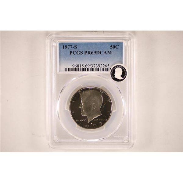 1977-S KENNEDY HALF DOLLAR PCGS PR69 DCAM