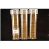 Image 1 : 3 SOLID DATE ROLLS OF LINCOLN WHEAT CENTS: 1950,
