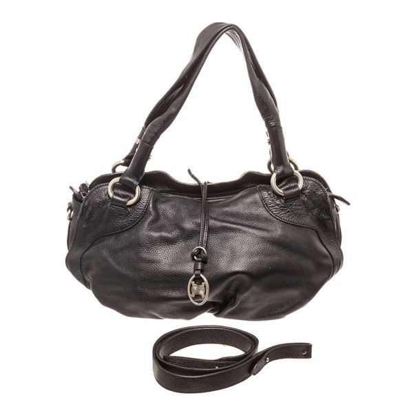 Celine Black Leather Hye Kyo Shoulder Bag