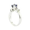 Image 4 : 1.91 ctw Blue Sapphire and Diamond Ring - 14KT White Gold