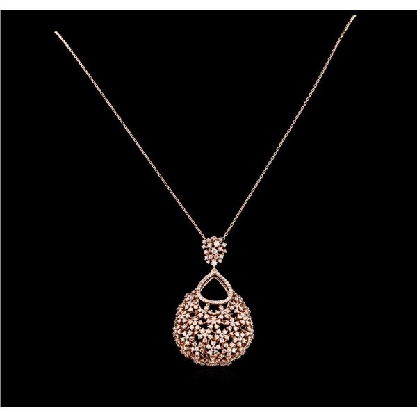 14KT Rose Gold 2.36 ctw Diamond Pendant With Chain