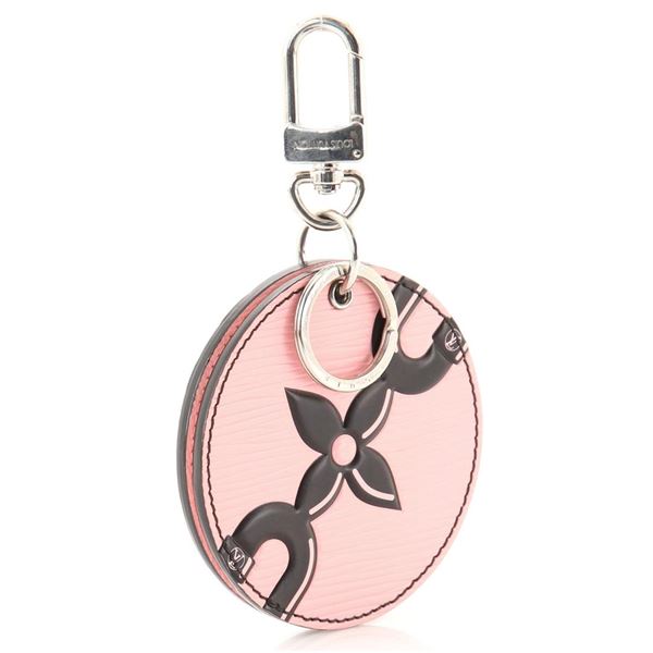 Louis Vuitton Pink Epi Leather Flower Print Illustre Round Keychain